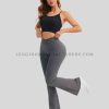 crossover flared leggings with sports bra supplier