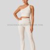 flared leggings with one shoulder top supplier