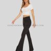 front slit flared leggings with crop top supplier