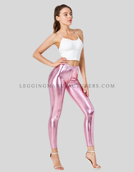 metallic shiny dance leggings supplier