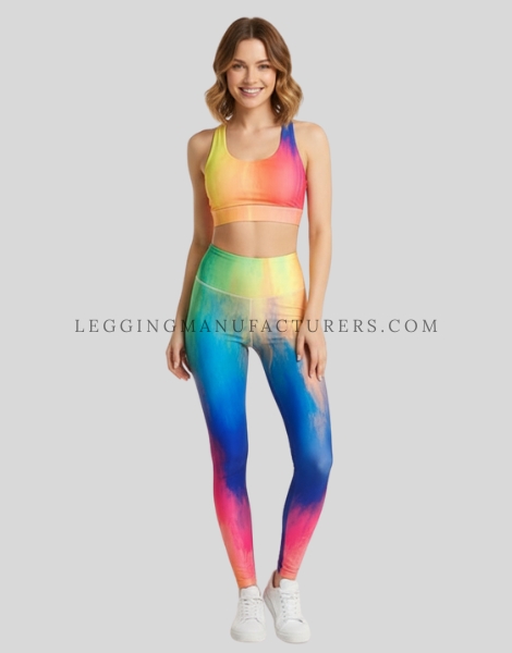 rainbow dance leggings set supplier