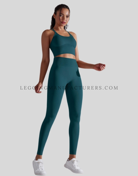 spandex leggings with criss cross bra supplier