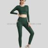 pocket leggings with full sleeve crop top manufacturer
