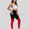 wholesale mesh panel pocket leggings