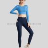 custom pocket leggings with full sleeve crop top