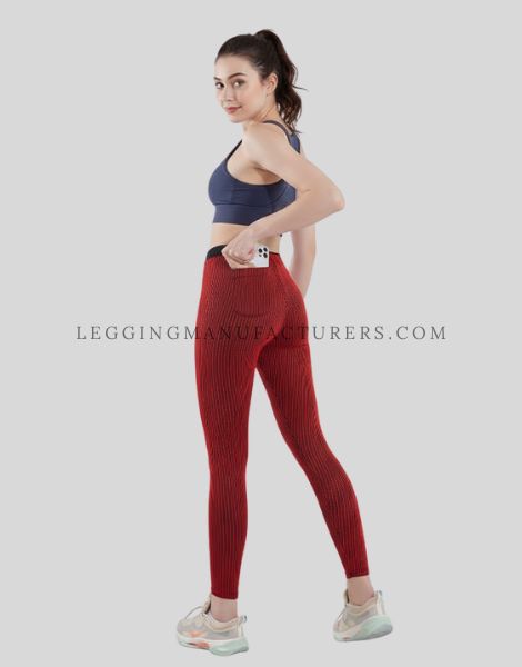 custom ribbed pocket leggings