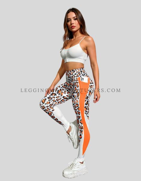 leopard print pocket leggings supplier