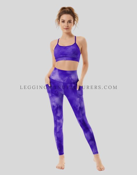 tie dye pocket leggings supplier