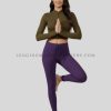 custom ribbed drawstring yoga pants