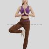 crossover waist yoga pants supplier