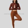 ribbed drawstring yoga pants supplier