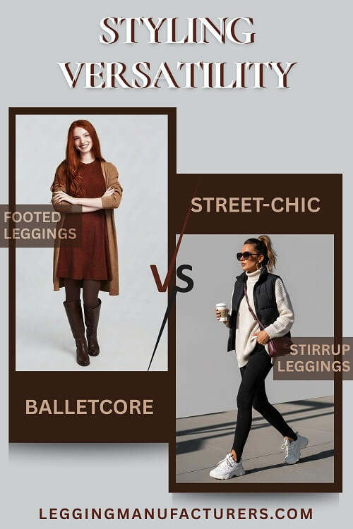 footed and stirrup leggings according to styling versatility footed and stirrup leggings according to styling versatility