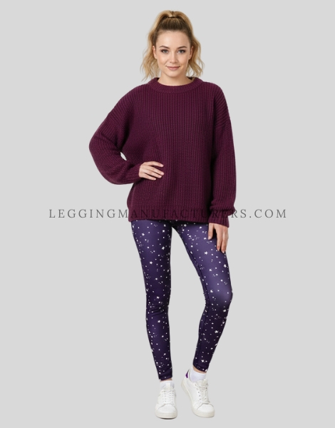 galaxy print compression leggings supplier