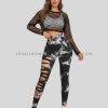 hollow out tummy control leggings supplier