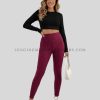 knitted tummy control leggings supplier