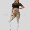 leopard print tummy control leggings supplier