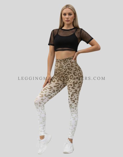 leopard print tummy control leggings supplier