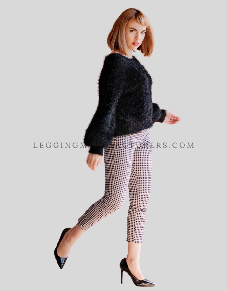 houndstooth sculpt leggings with sweater supplier