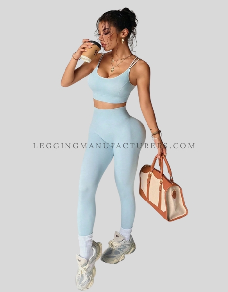 sculpt leggings with crisscross sports bra supplier