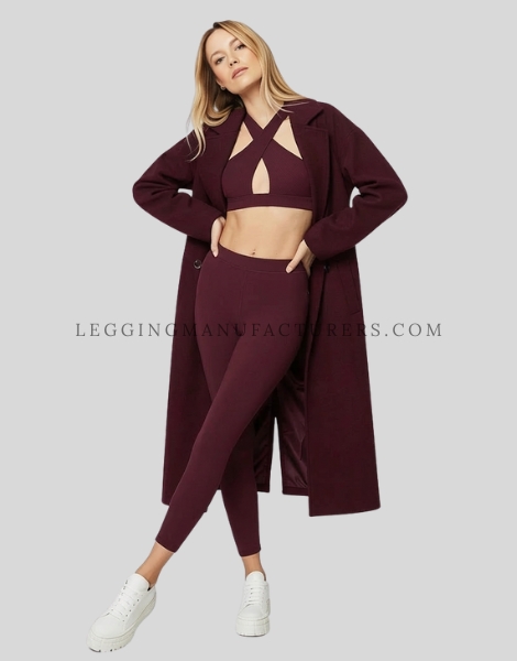 sculpt leggings with cross halter top supplier