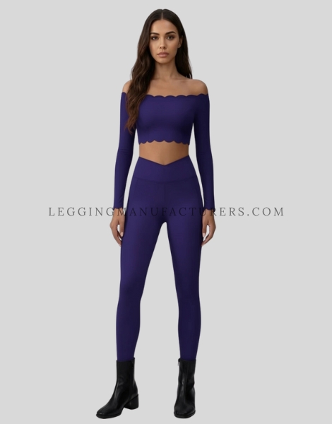 sculpt leggings with off-shoulder top supplier