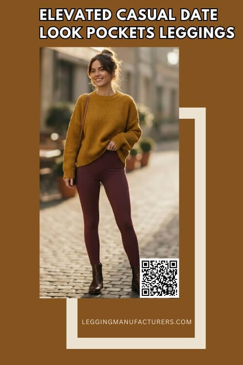 chic leggings outfit styled for casual date