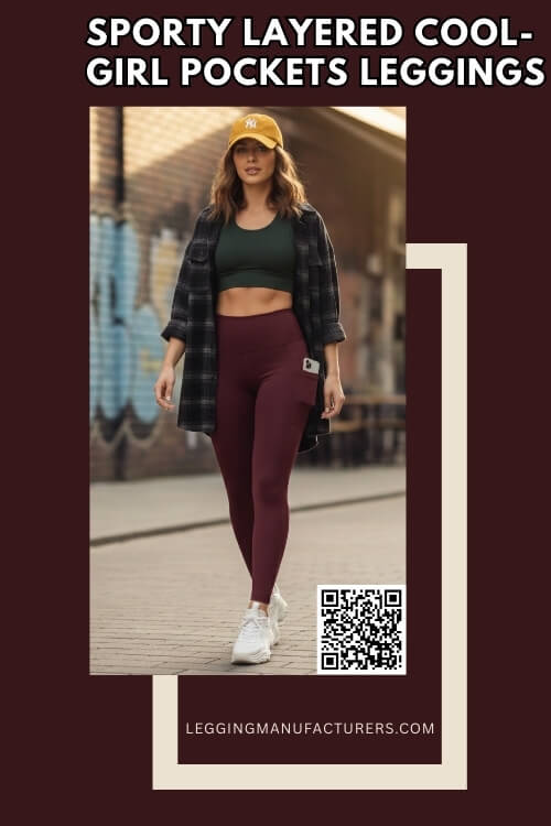 layered sporty leggings outfit with jacket