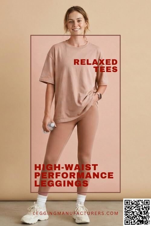 high-waist performance leggings with relaxed tee