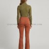 warm terracotta flared leggings manufacturer