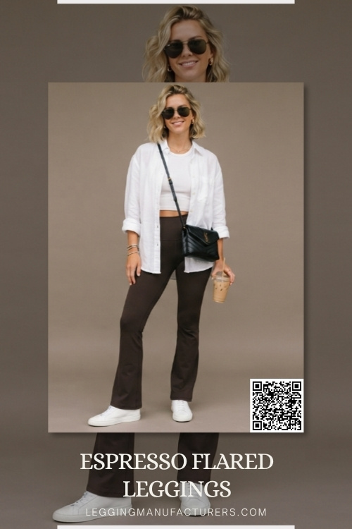 Dark brown flared leggings Dark brown flared leggings