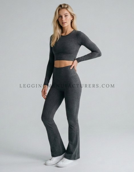 charcoal flared leggings supplier