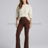 chocolate-brown flared leggings supplier
