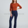 deep navy flared leggings supplier