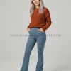 dusty blue flared leggings supplier