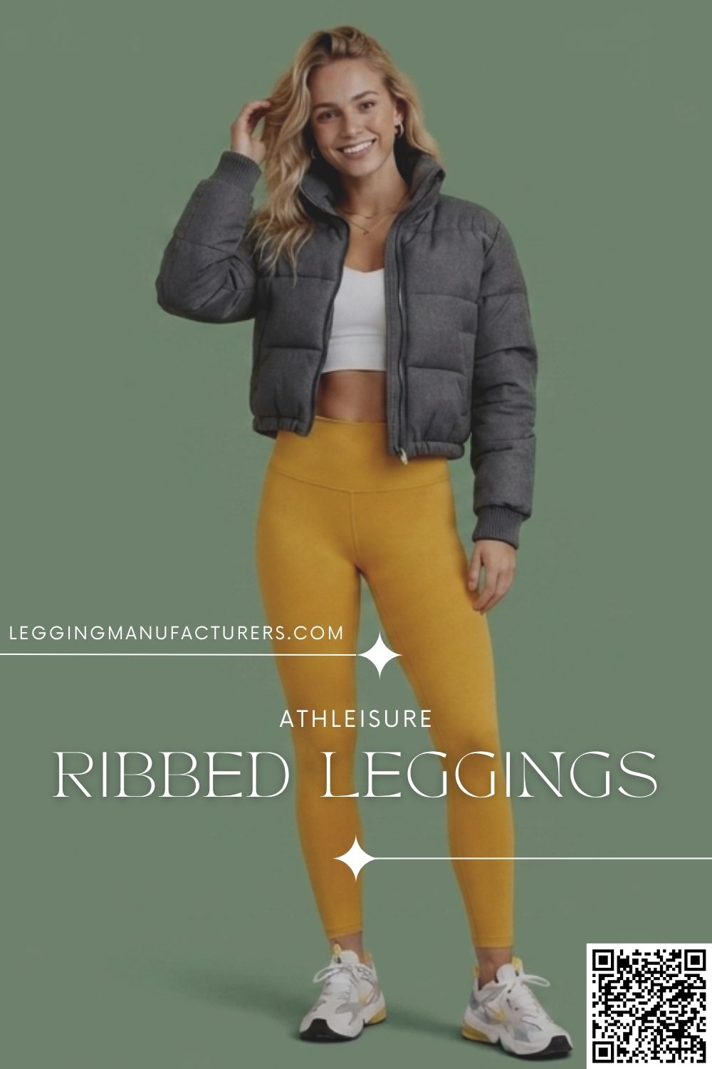 Ribbed athleisure leggings