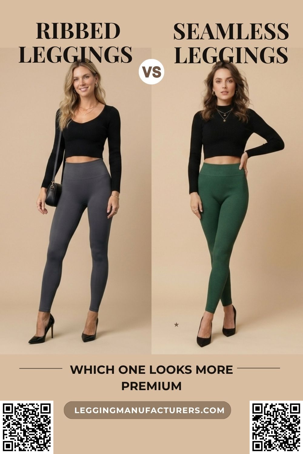 Ribbed and seamless leggings compared for style, comfort