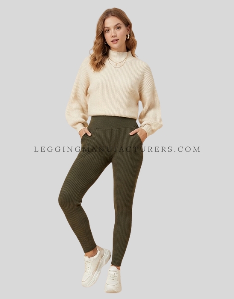 textured ribbed leggings supplier